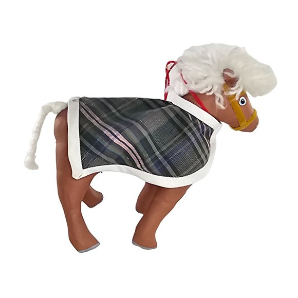 Vintage Handmade Horse Yarn Mane Tail Toy Figure Vinyl Plush Stuffed Animal - Picture 3 of 8